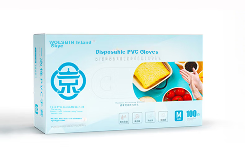 WOLSGIN Disposable Nitrile Rubber Gloves, 100 Pieces, Size S, Protective Thickened Durable Food-Grade Nitrile Gloves for Catering And Dining 4