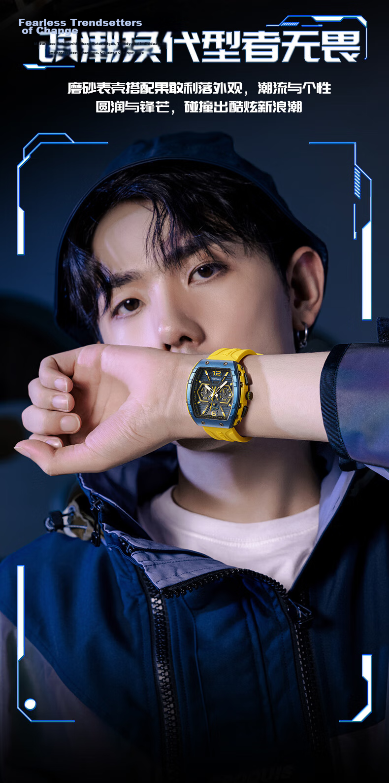 MARK FAIRWHALE Watch, Whale Series, Men's Mechanical Style Student Watch, Calendar, Luminous, Domestic Wristwatch, Birthday Gift, 5670 8