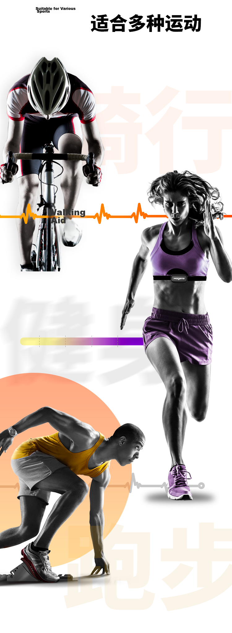 Magene H303 Heart Rate Chest Strap ANT+ Bluetooth Dual Protocol Fitness Running Monitor Cycling Computer Accessory 6