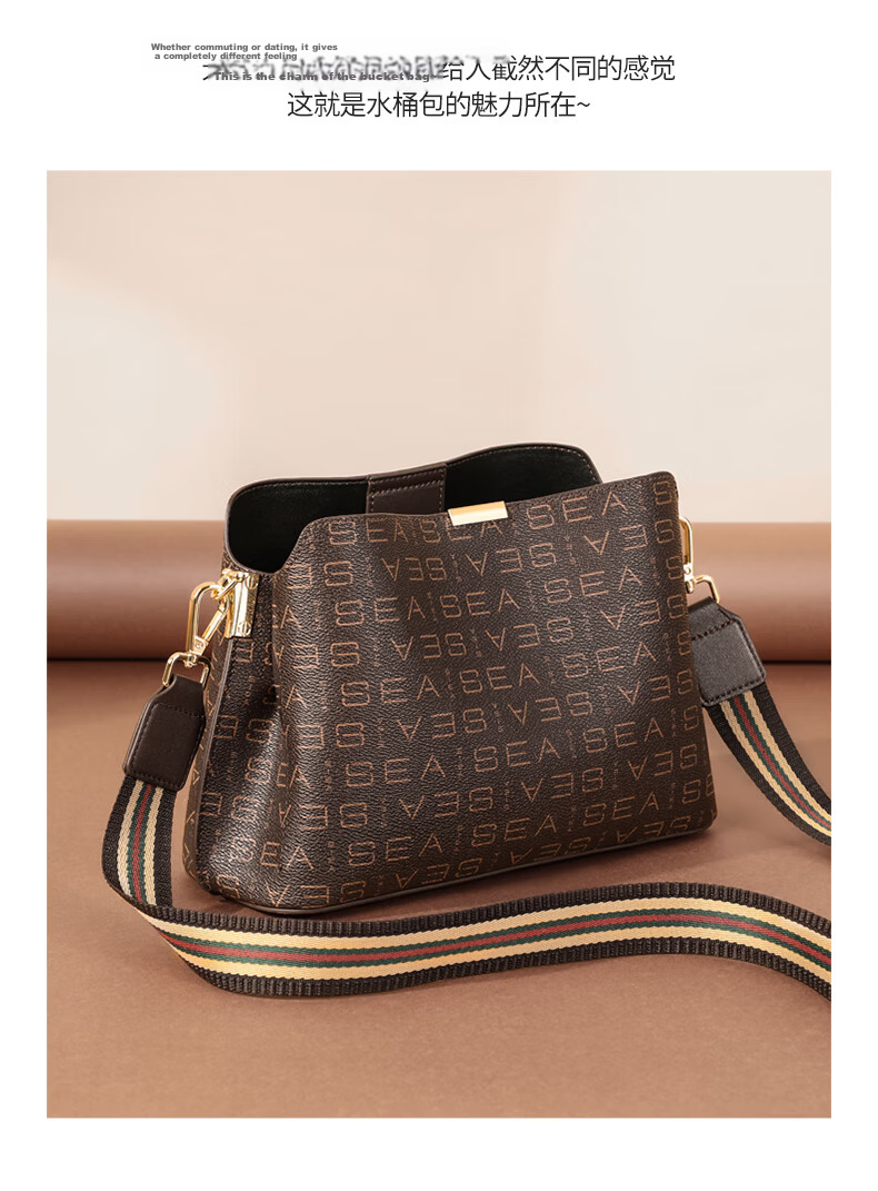 Aiqinghai Handbag, Women's Crossbody Bag, High-End Brand Shoulder Bag, Large Capacity, Light Luxury, Birthday And Mother's Day Gift, Practical Present for Mom 7