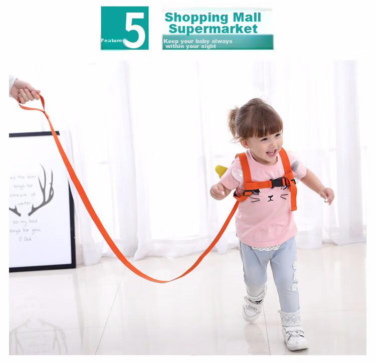 9i9 Baby Anti-Lost Leash Toddler Child Safety Walking Harness with Anti-Lost Safety Wristband Bee Design 0870 8