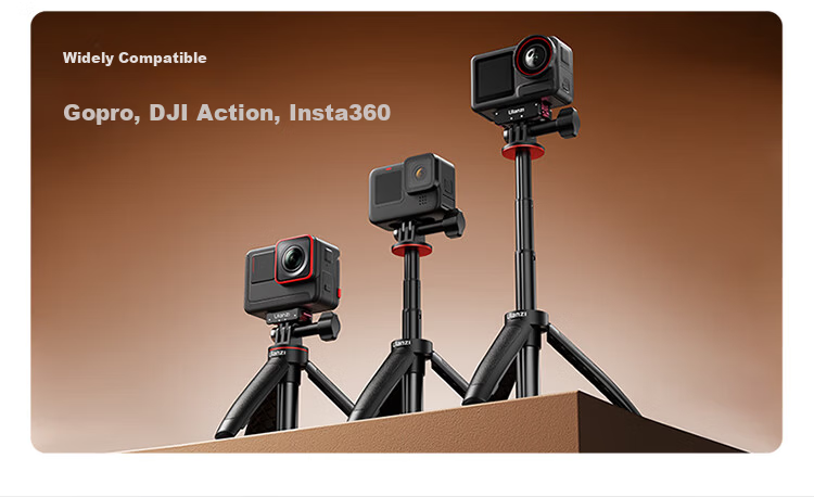 Ulanzi MT92 Tripod Extension Mount for GoPro DJI Action 6/5/4 Handle Insta360 Handheld Pole Feiyu Ace Pro2 Selfie Stick 4