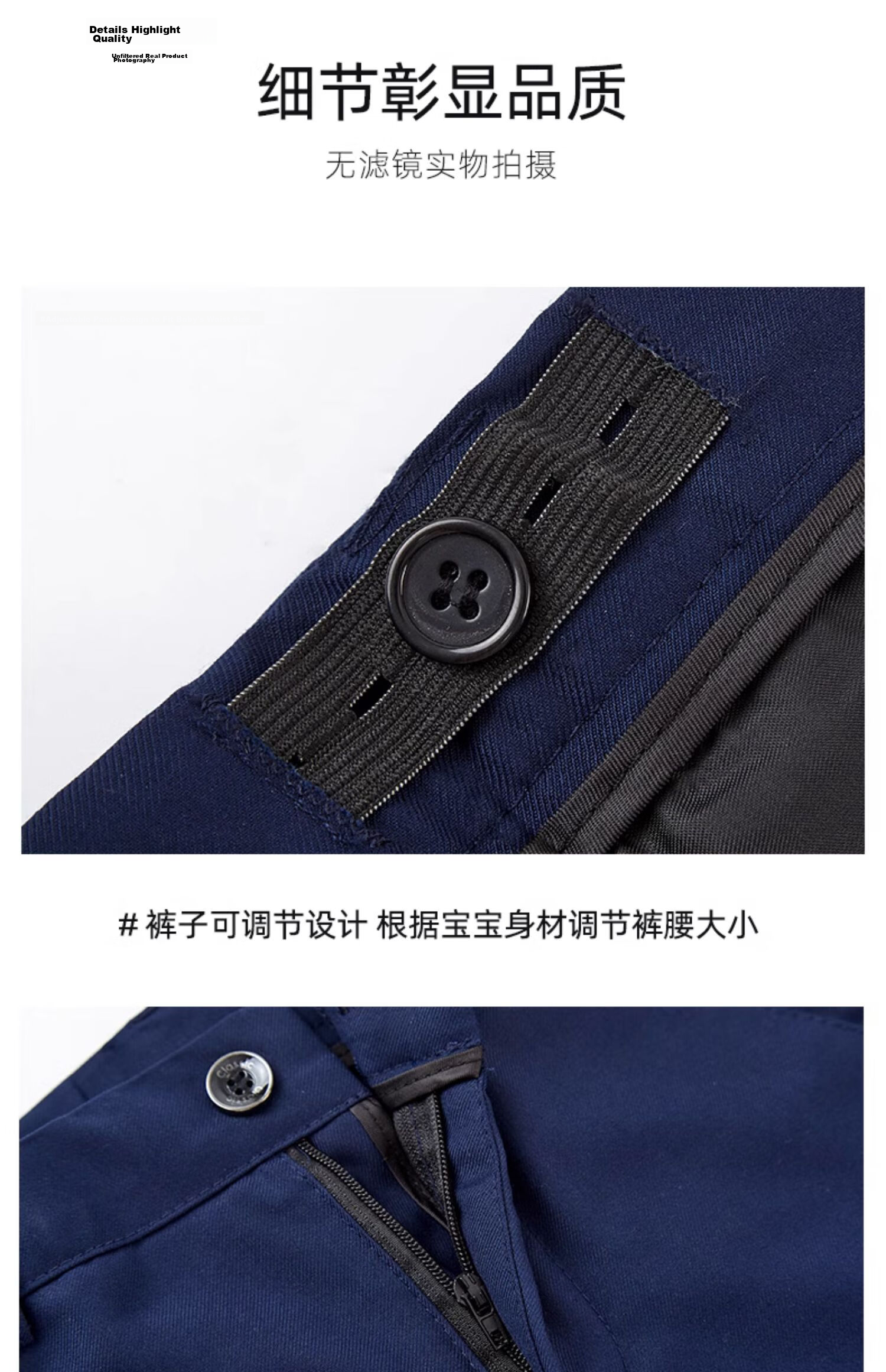 Luomeng Children's Suit Vest Set, Boys' Flower Boy Host Formal Wear, Boys' Piano Performance Outfit, Navy Blue, Size 150 18