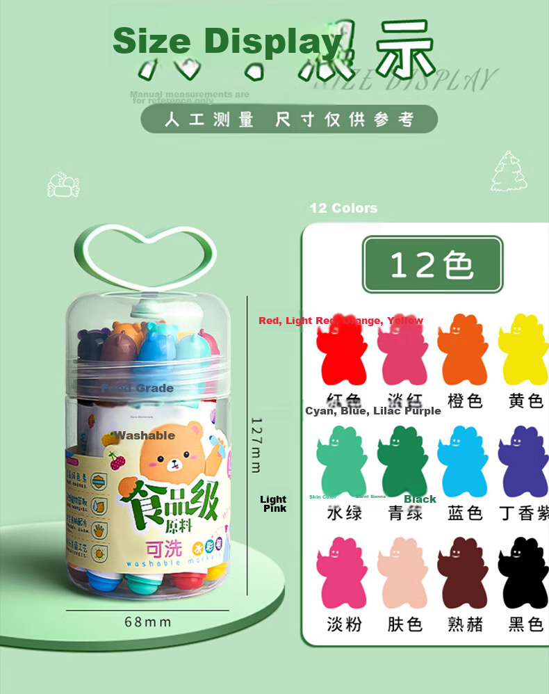 M&G Stationery 36-Color Food-Grade Children's Watercolor Pens with Anti-Shrink Cone Tip for Drawing Toddler Doodle Safe Back-to-School Gift ACP901Z7 10
