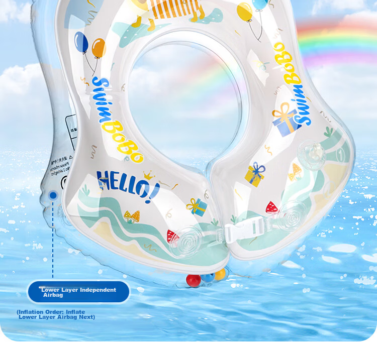 Swimbobo Kids Swim Ring Underarm Float Baby Swimming Ring Boys Girls K5023 XL Size 10