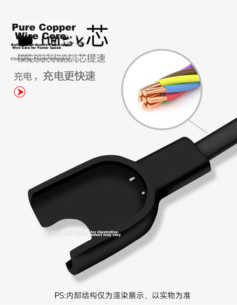 CangHua Charging Cable Compatible with Mitu Children's Watch C7A/7/6X/7X/6C/5C Upgraded Version 5X/2S/4C/4X/4Pro Xiaoxun Xiaomi Redmi Phone Charger 5