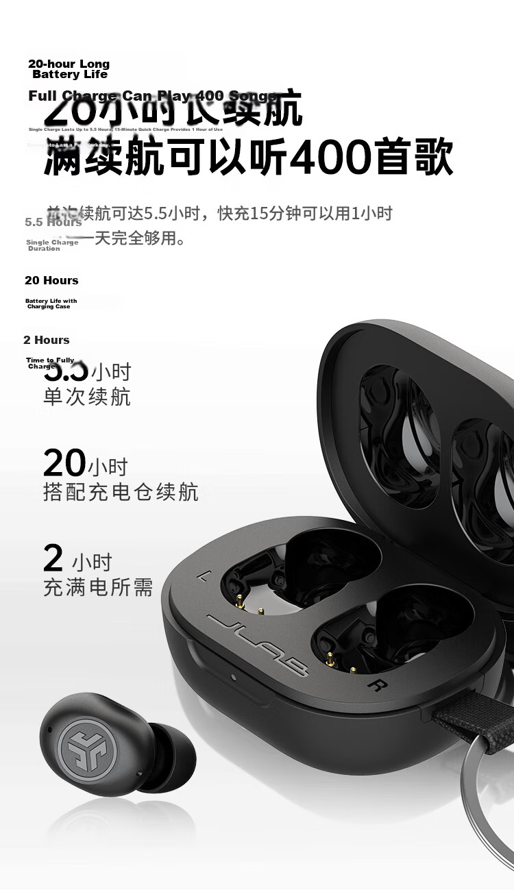 JLab JBuds Mini True Wireless Bluetooth Earbuds In-Ear Music Sports Gaming Sleep Mini Portable Earphones Gift Aqua Blue Compatible with Apple Huawei Android 9
