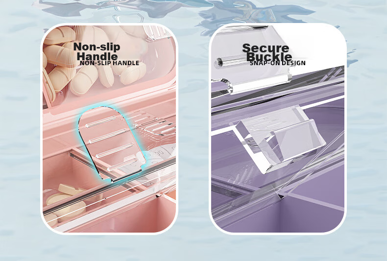 Dengbi Pill Cutter and Splitter Precision 1/2 1/4 Tablet Divider Portable Medicine Storage Box 8