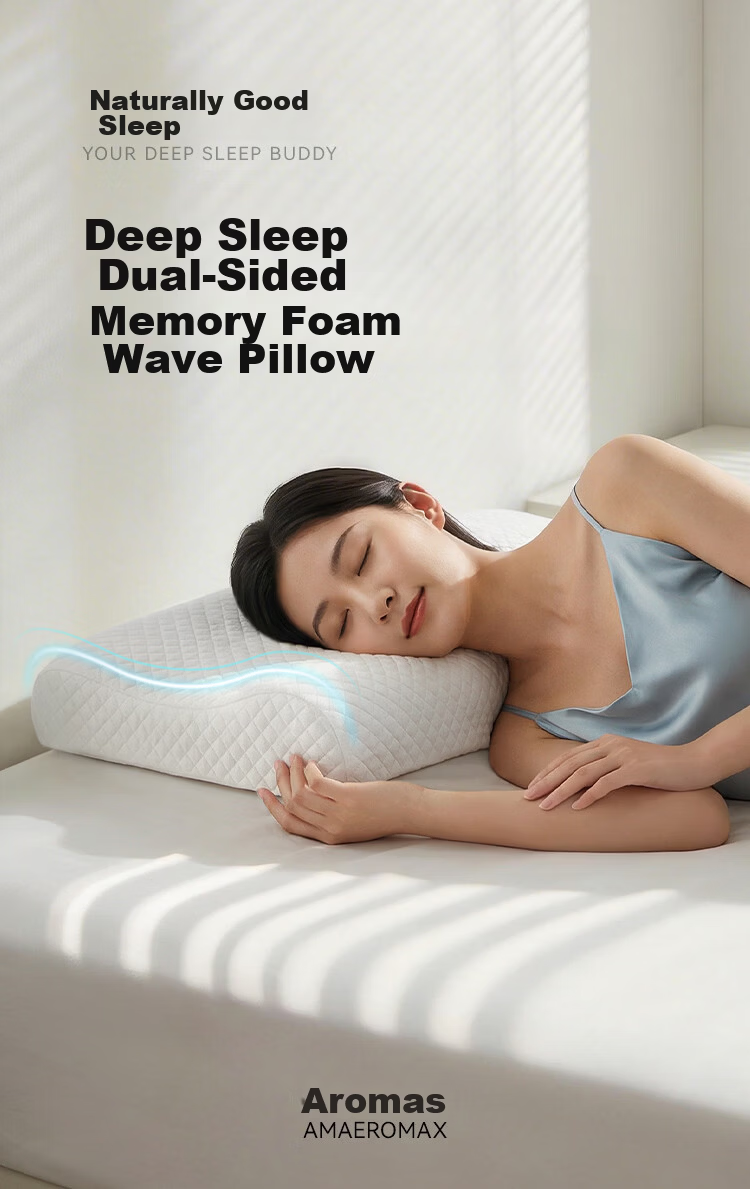 Aeromax Memory Foam Deep Cervical Pillow, Sleeping Pillow with Low Rebound Core, Specialized Single Head And Neck Support Pillow 1