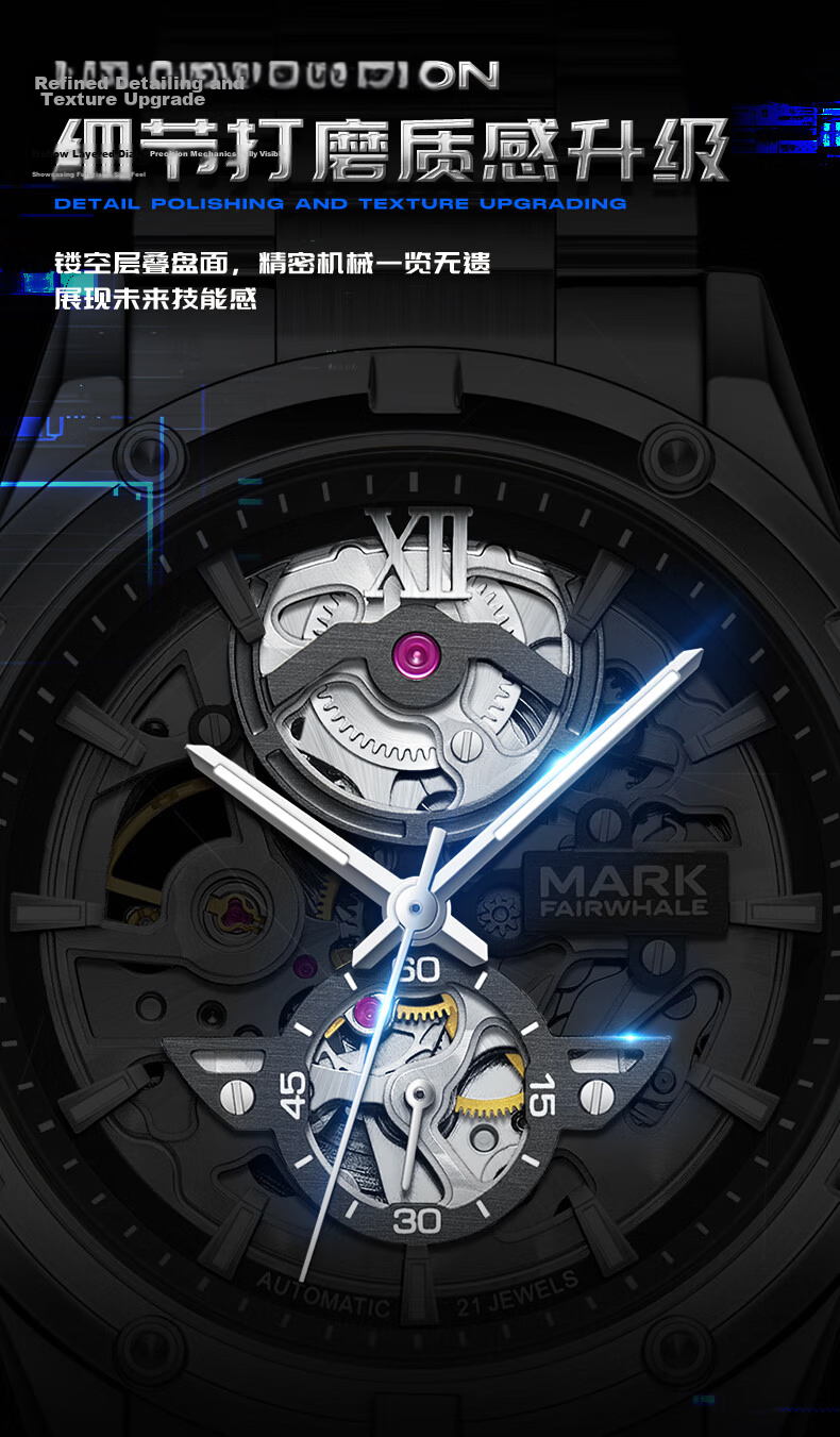 MARK FAIRWHALE Explorer Men's Top Ten Famous Watch Automatic Mechanical Watch for Men 2026 New Model Wristwatch Birthday Gift for Boyfriend 3