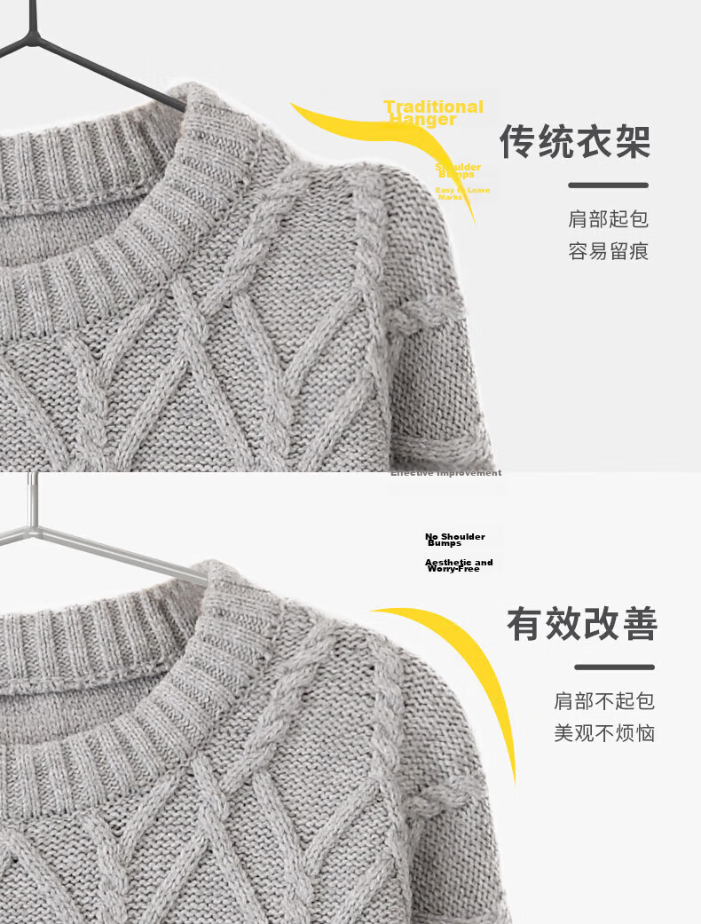 MENGTING Non-Slip Dipped Coat Hangers, 10-Pack, Thickened Shoulder Design, Suitable for Home and Dormitory Use, Student Clothes Hangers 6