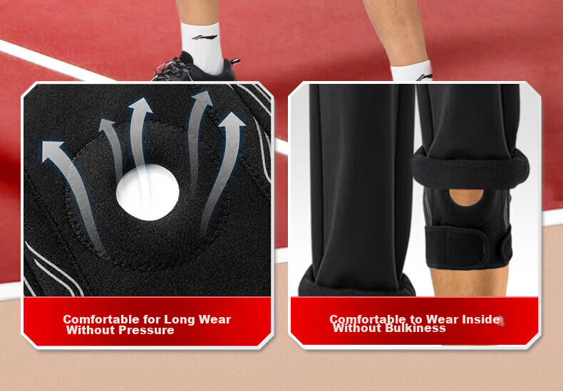 Li-Ning Knee Brace for Meniscus Injury, Sports Synovitis, Joint Ligament Effusion, Specialized Patellar Support for Hiking, Basketball, Badminton, And Running 7
