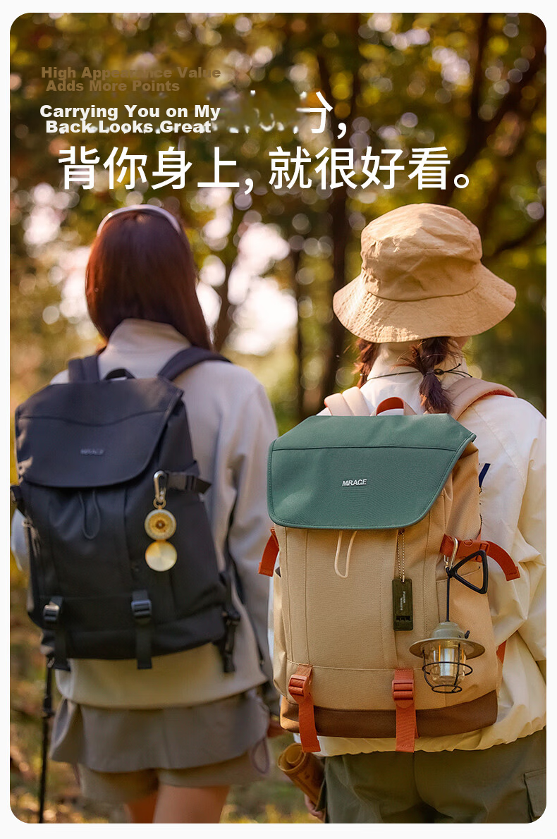 Mr.ace Homme Lightweight Travel Backpack, College Student Commuter Schoolbag, Male High School Class Shoulder Bag, Female Large Capacity Laptop Bag, Waterproof 3