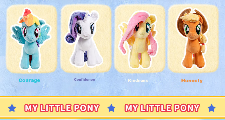 MY LITTLE PONY Plush Toy Cloud Bao Original Doll Accessories, Hugging Pillow, Stuffed Animal, Birthday Gift for Children, Girls' Present 3