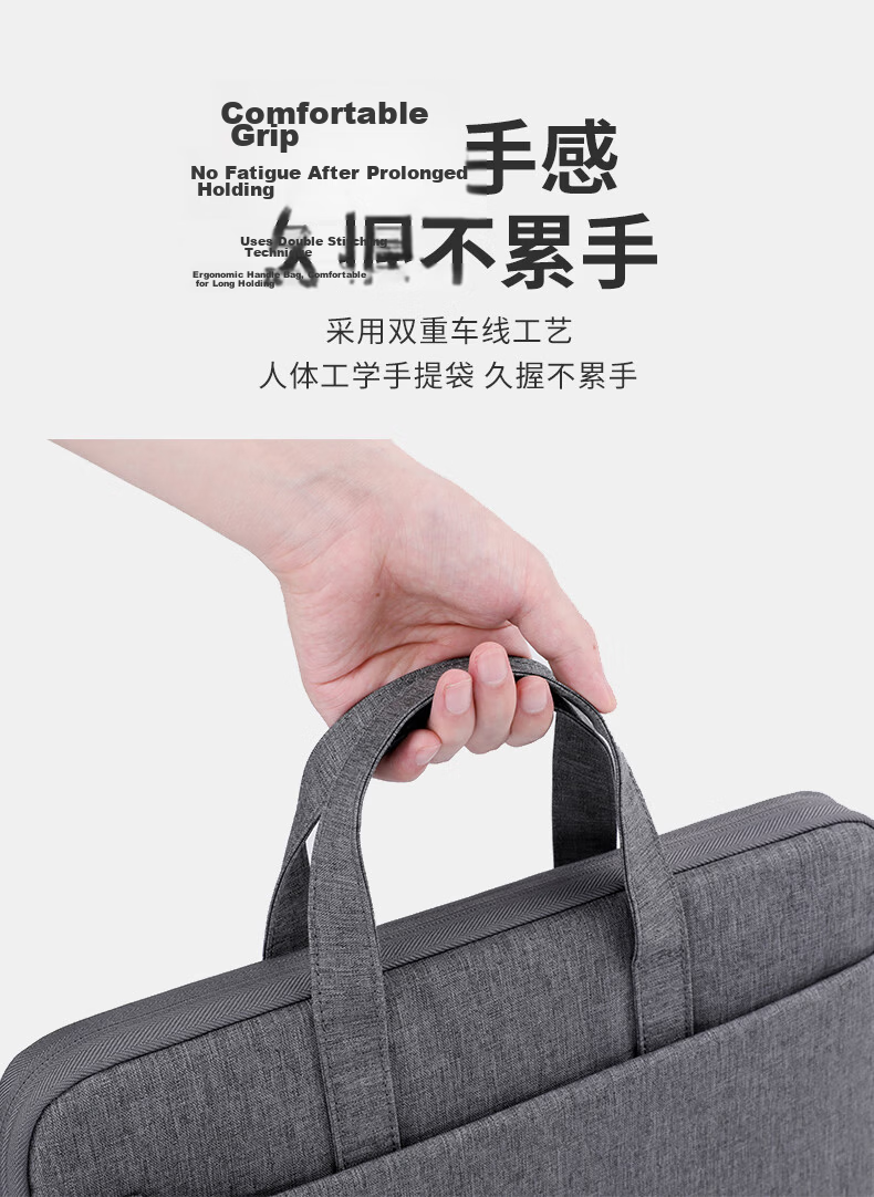 BRINCH Laptop Bag, 12/16 Inch, Business Lightweight Travel Bag, Suitable for Xiaomi, Apple, Huawei Notebooks 5
