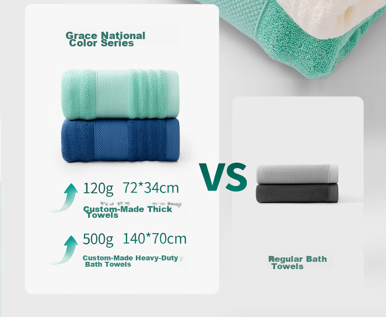 Grace Guose Series Thick Pure Cotton Bath Towel, 7A Antibacterial Absorbent Non-Shedding, for Men And Women, Bath Towel, Sports, Zhu Ying Hong 22