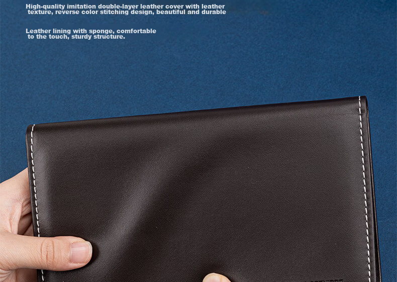 Deli 90 Pockets (180 Cards) Leather Open-Style Business Card Holder for Men And Women, Office Supplies, Random Color 5792 4