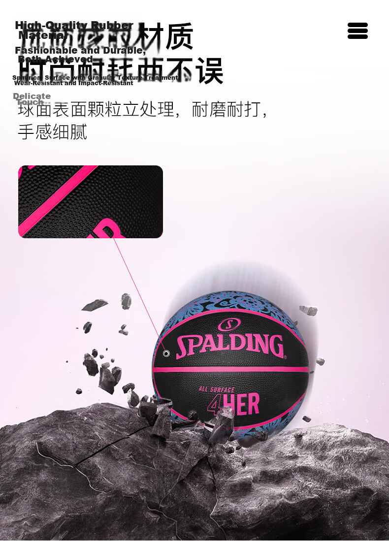SPALDING Rubber Size 6 Women's Indoor Outdoor Basketball 84-979Y6REV1 4
