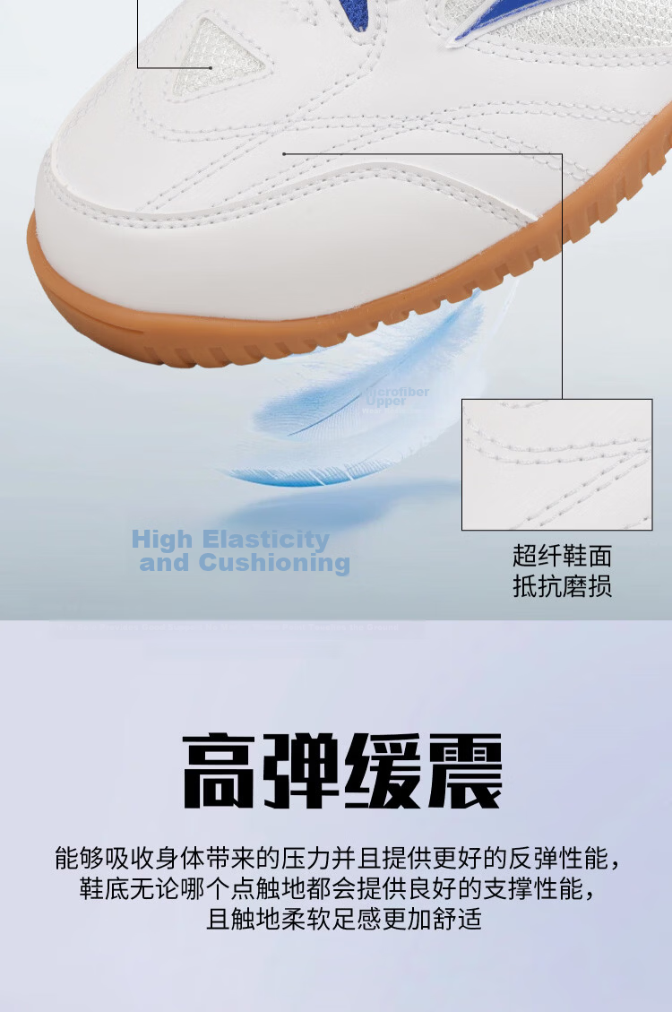 MIZUNO Table Tennis Shoes Men Women Professional Breathable Durable Non-Slip Sports Training Shoes 253112 White Blue Size 36 6