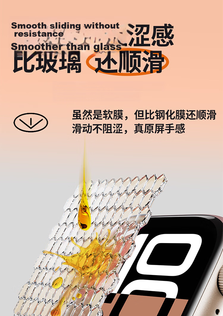 Baseus S11/S10 Apple Watch Screen Protector Dust-Free Automatic Application HD Anti-Scratch Anti-Fingerprint Curved Microcrystalline Film 18