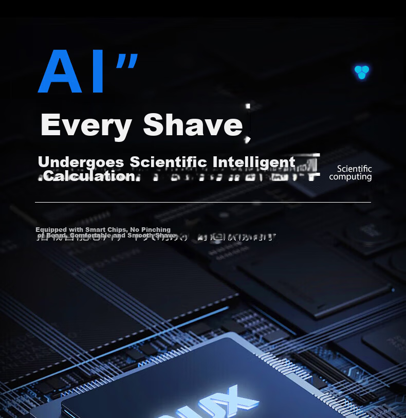 AUX Electric Rechargeable Portable Shaver 10W High Power Rotary 3-Blade Razor Gift for Boyfriend 20