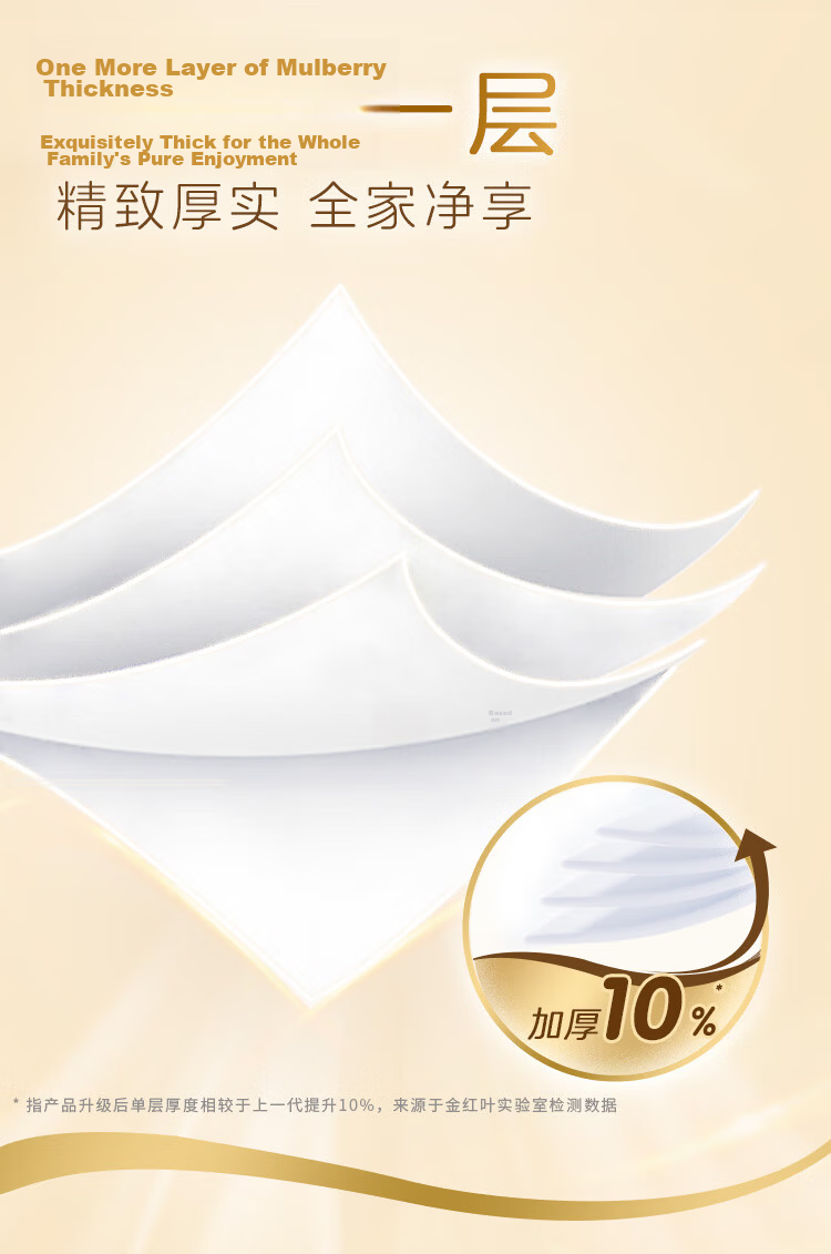 Qingfeng Coreless Toilet Paper Gold Edition 4-Ply 2000g Total 12 Rolls Thick and Heavy Toilet Tissue Rolls 4