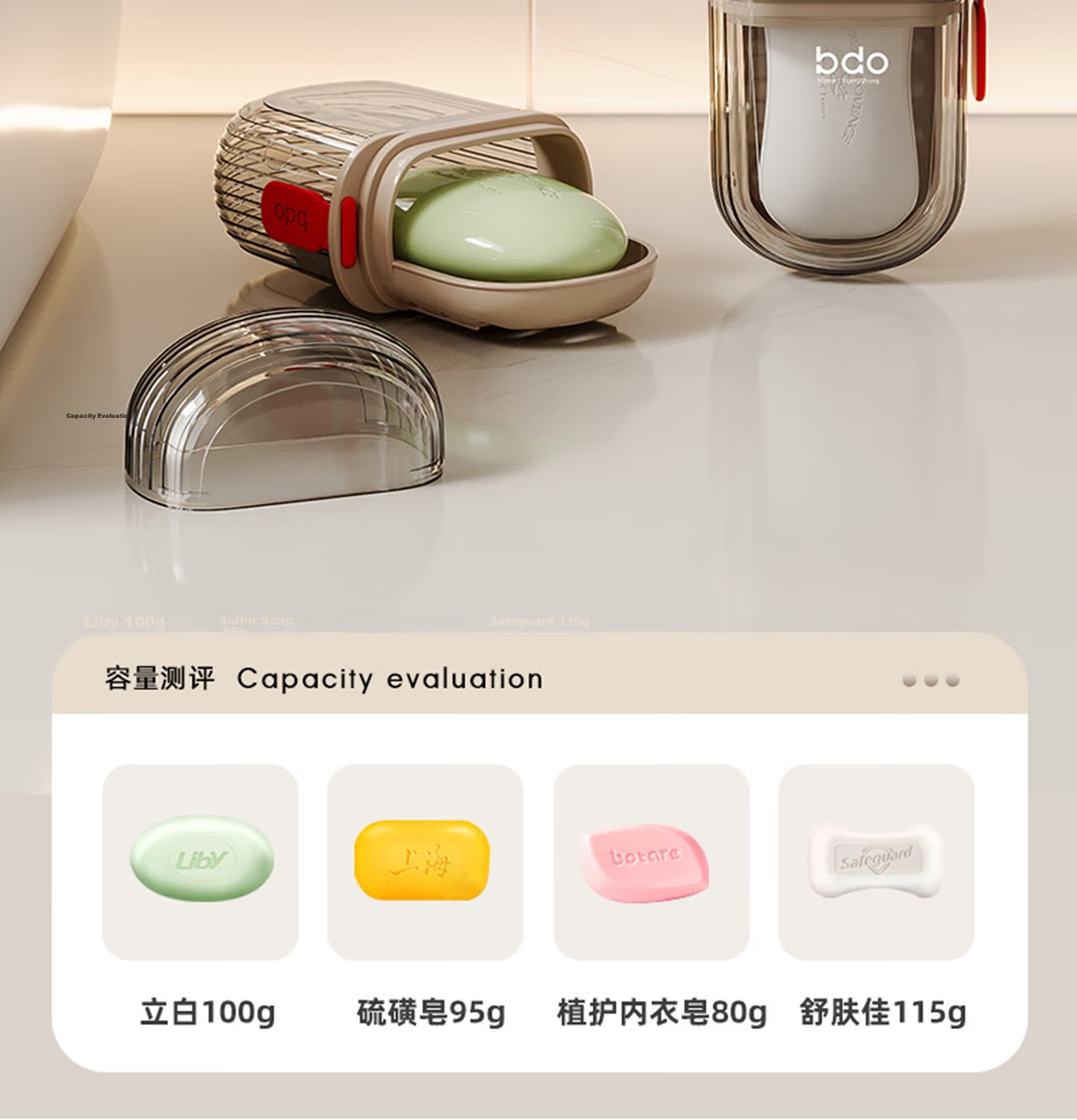 BDO Travel Essential Soap Dish with Drainage And Handle, Luxury Soap Holder for Students And Home Use, 2 Pieces 10