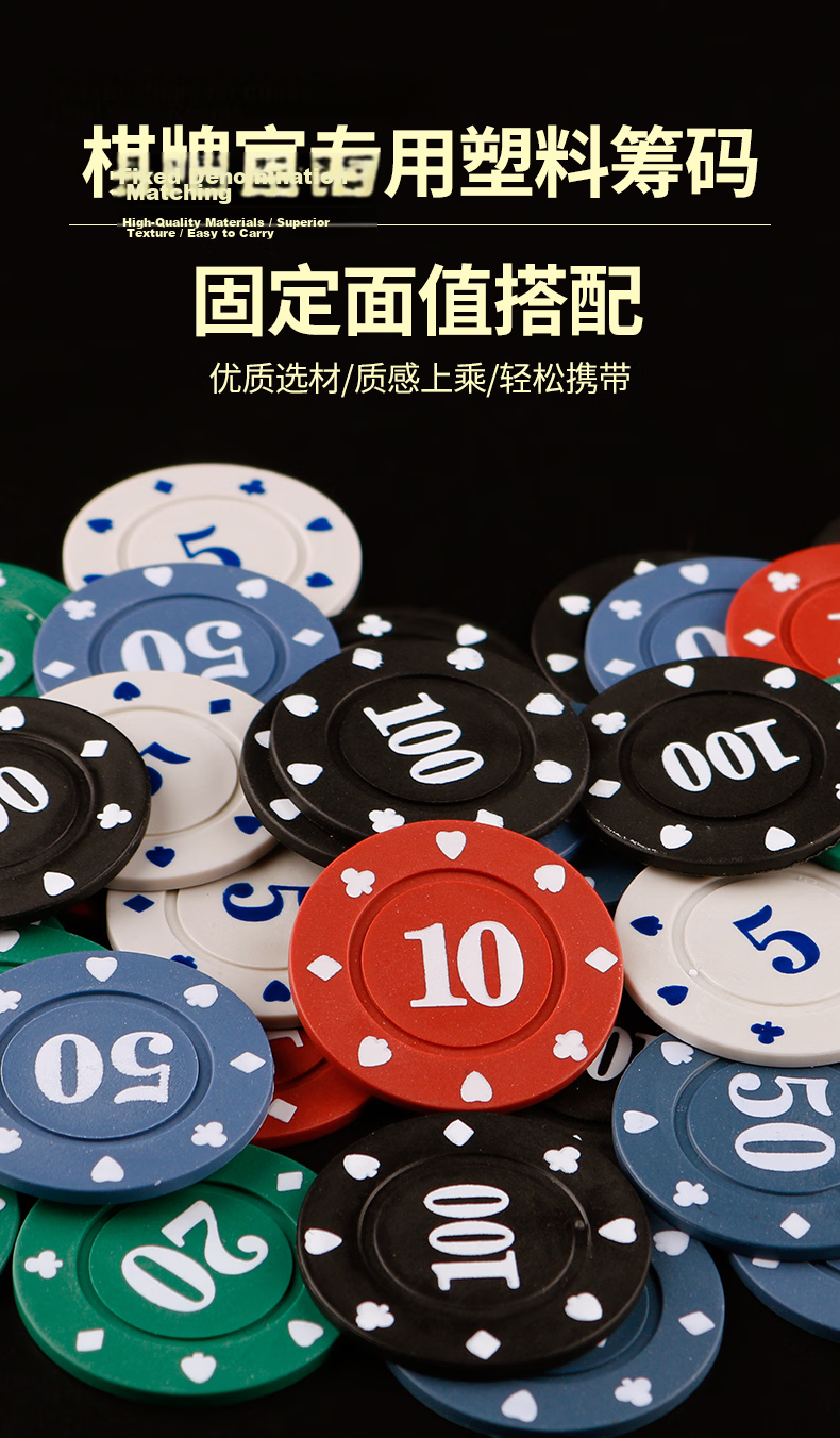 Zihu Poker Chip Set, Texas Hold'em Chips, Card Game Chips, Mahjong Chips, Specialized for Card Rooms, Points And Voucher Chips 1
