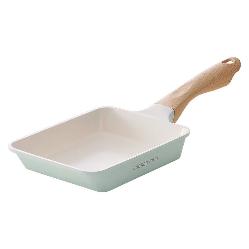 Chuida Huang Tamagoyaki Pan Breakfast Pan Non-stick Ceramic Thick Egg Roll Frying Pan Induction Cooker Compatible Celadon QC18YZS