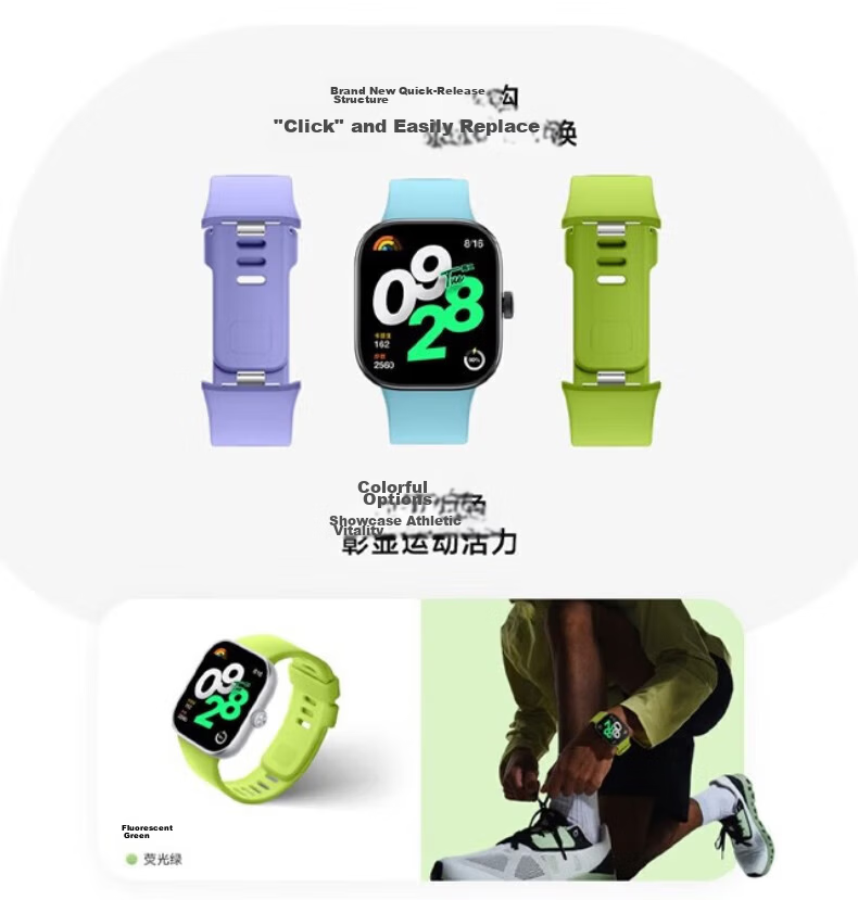 CHENSONG Compatible Silicone Strap for Xiaomi Mi Band 9 Pro/8 Pro, Redmi Watch 6/5/4 Watch Band, Soft Replacement Wristband for Redmi Watch 5e Sim Sports Watch, Black 2