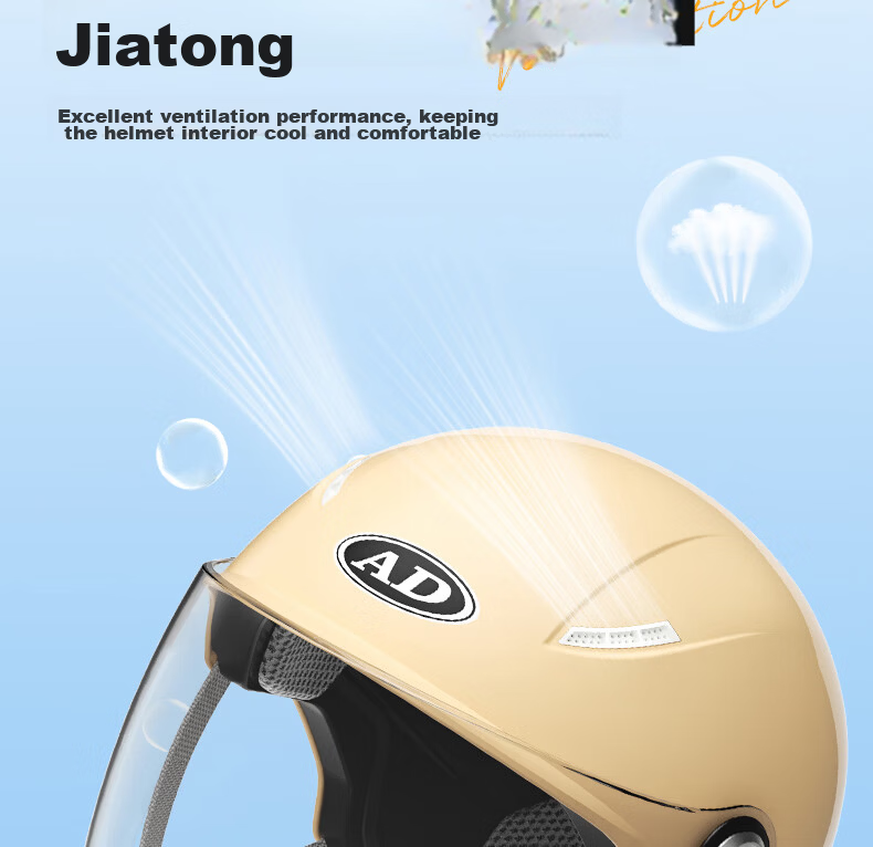 AD New National Standard Class A 3C Certified Electric Vehicle Helmet for Men and Women Summer Electric Bike Safety Helmet Female Four Seasons Universal Lightweight Riding Motorcycle Half Helmet Winte 22