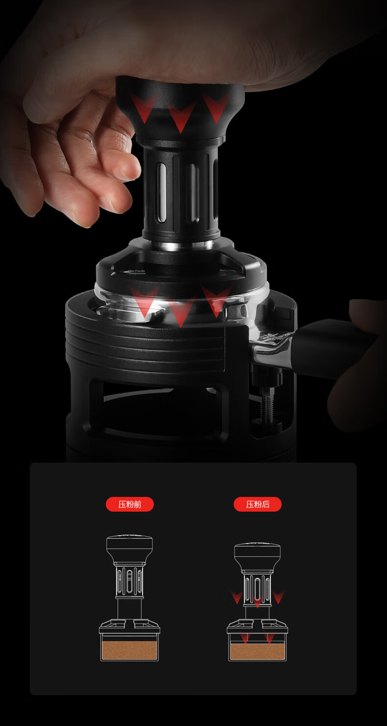 MHW-3BOMBER Bomber Series Impact Tamper Italian Coffee Constant Force Flash Power Anti-Pressure Distribution Powder Distributor 58mm 7