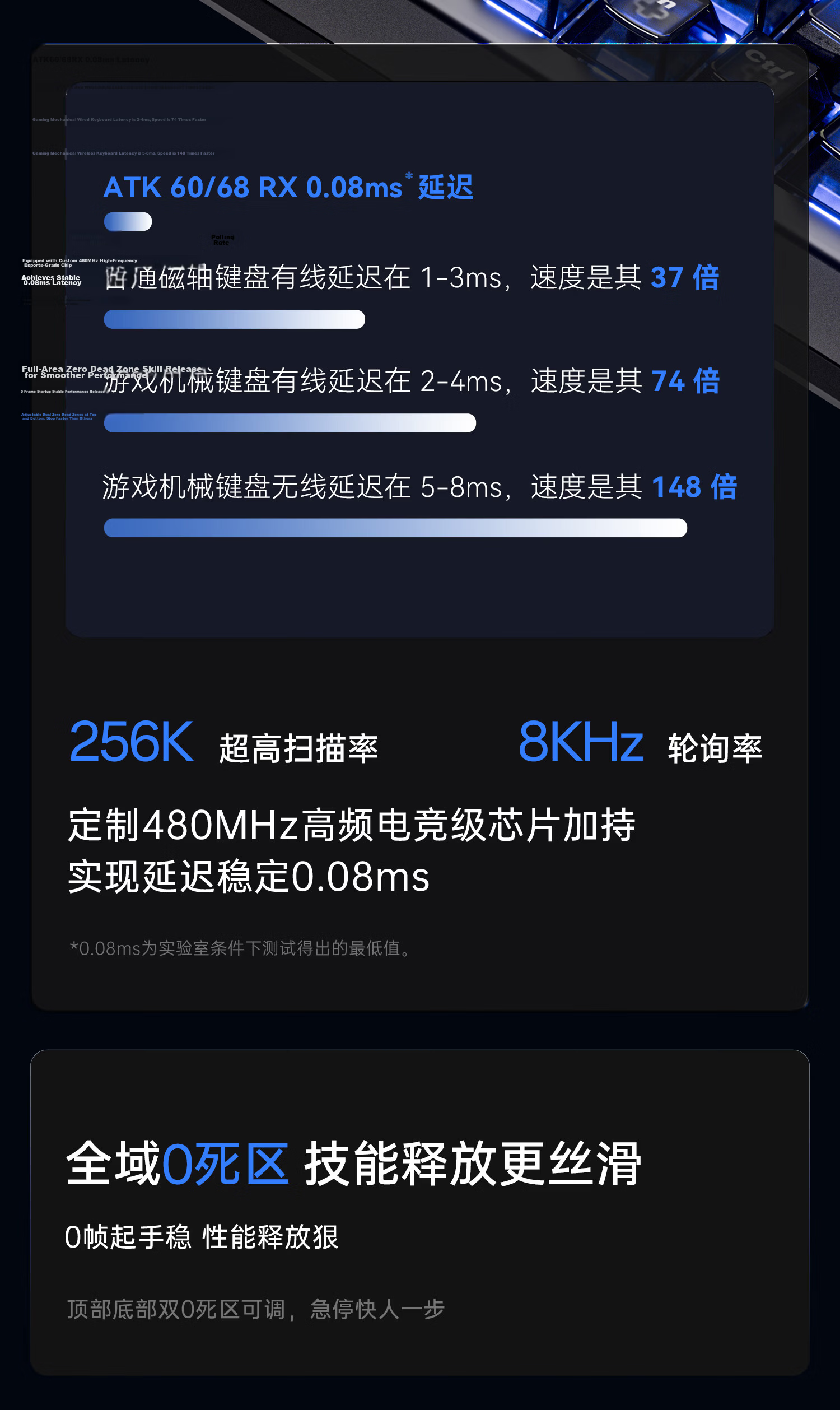 ATK68RX Magnetic Switch Keyboard Wired Single Mode Customized Esports Valorant Foggy Transparent Keycaps RT Mode 68-Key Gaming Office Mechanical Keyboard Pink - Mixed Yuan Switches 8