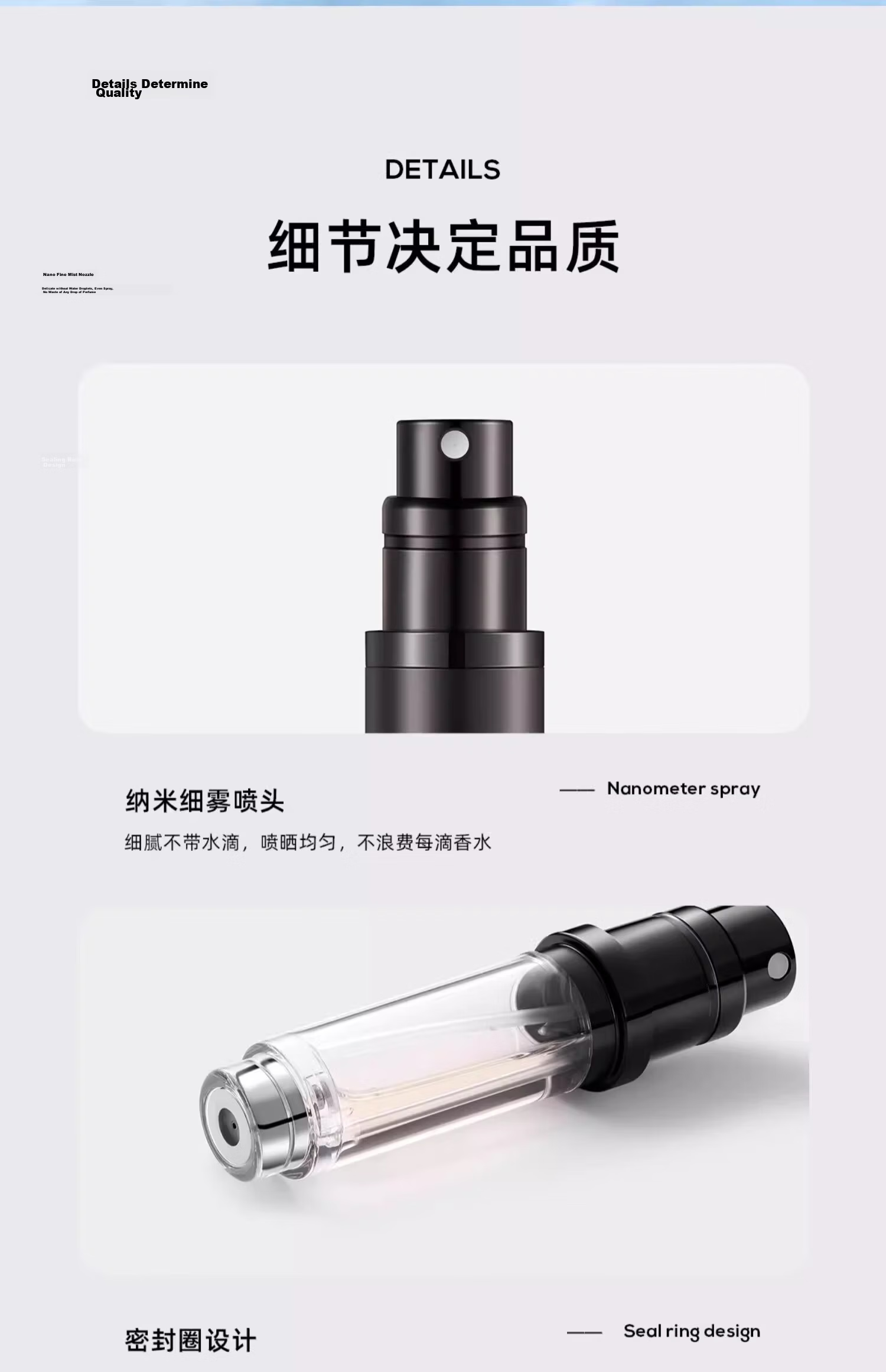 CARLI BYBEL High-End Perfume Refillable Bottle with Mini Portable Travel Spray Empty Bottle at Bottom, 5ml 9