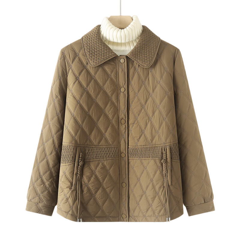 Hodo Middle-aged Mom Winter Thickened Cotton-padded Coat New Winter Fashion Elegant Middle-aged and Elderly Women's Quilted Cotton Jacket
