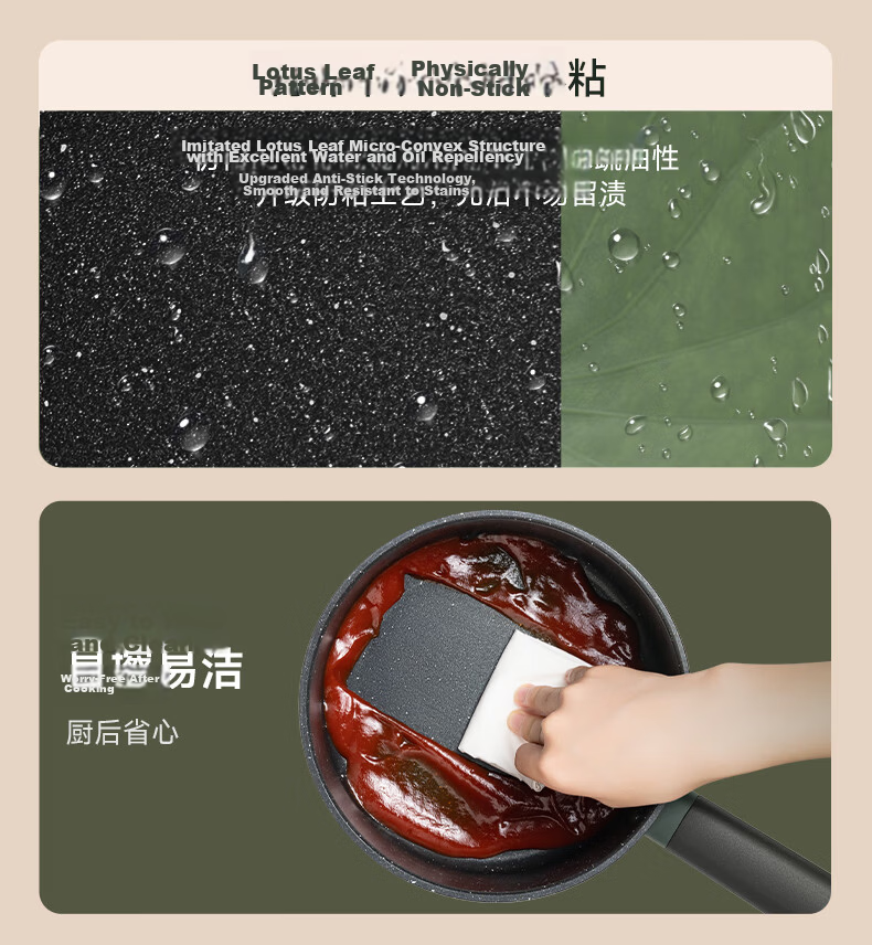 Joyoung Milk Pot, Maifanshi Color Non-Stick Pan, Household Soup Pot, Baby Food Pot, Snow Plate Pot, Noodle Cooker, Universal for Stove, 16cm with Free Steamer Insert 5