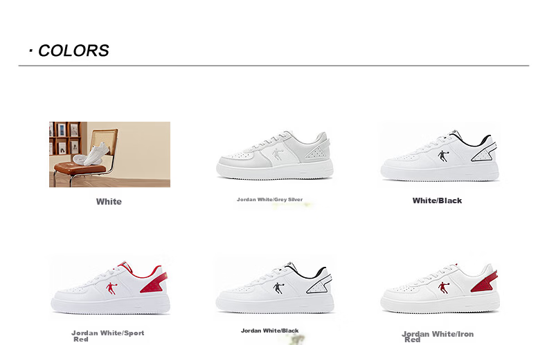 QIAODAN Men's Sneakers, Skateboard Shoes, Sports Shoes, Leather Upper, Air Force One Style, Casual Versatile Thick-Soled Height-Increasing White Shoes 18