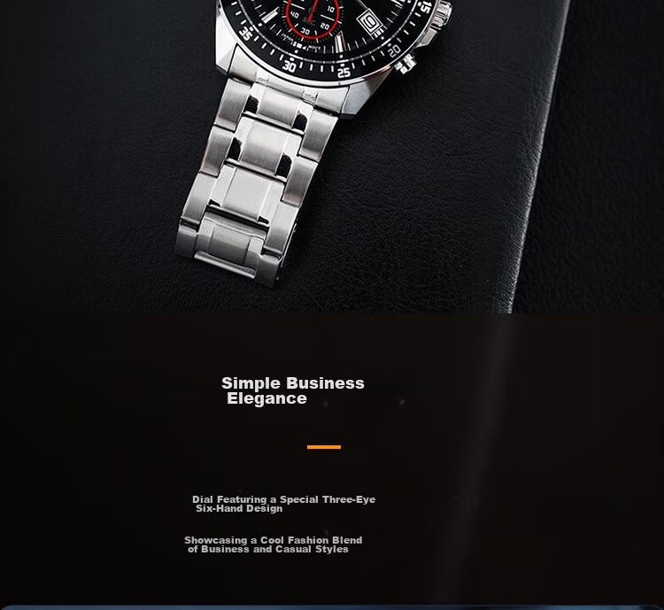 CASIO EDIFICE Men's Fashion Business Student Quartz Watch EFV-540D-1A 3