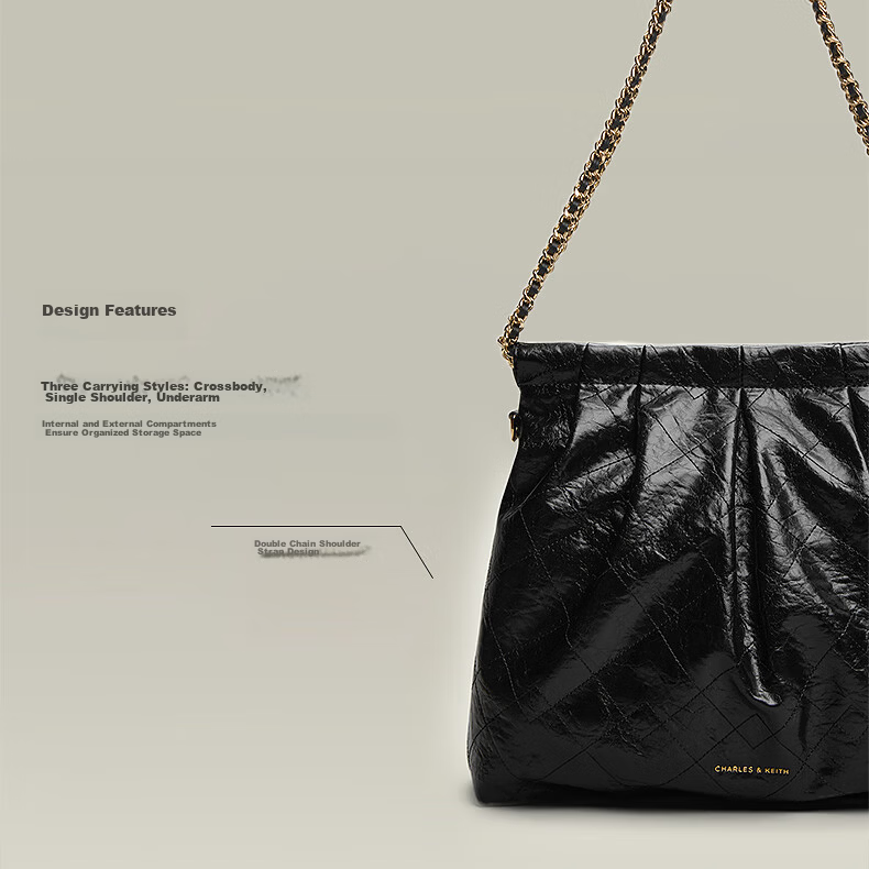 CHARLES & KEITH Large Capacity Mother-Child Chain Crossbody Bag Shoulder Bag for Women Birthday Gift for Girlfriend CK2-40671449 16