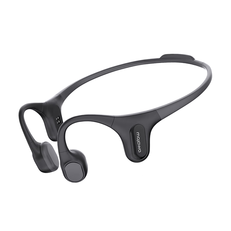 MOJAWA Run Plus New Bone Conduction Bluetooth Earphones Open-Ear Waterproof Noise-Cancelling Swimming Triathlon Cycling Compatible with Apple Huawei Moonbow Black