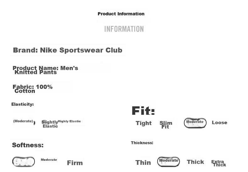 NIKE Men's Sports Pants, Spring And Autumn Style, Knitted Straight-Leg Casual Trousers, Pure Cotton Sweat-Absorbing FQ4333-063 Black/gray, L 7
