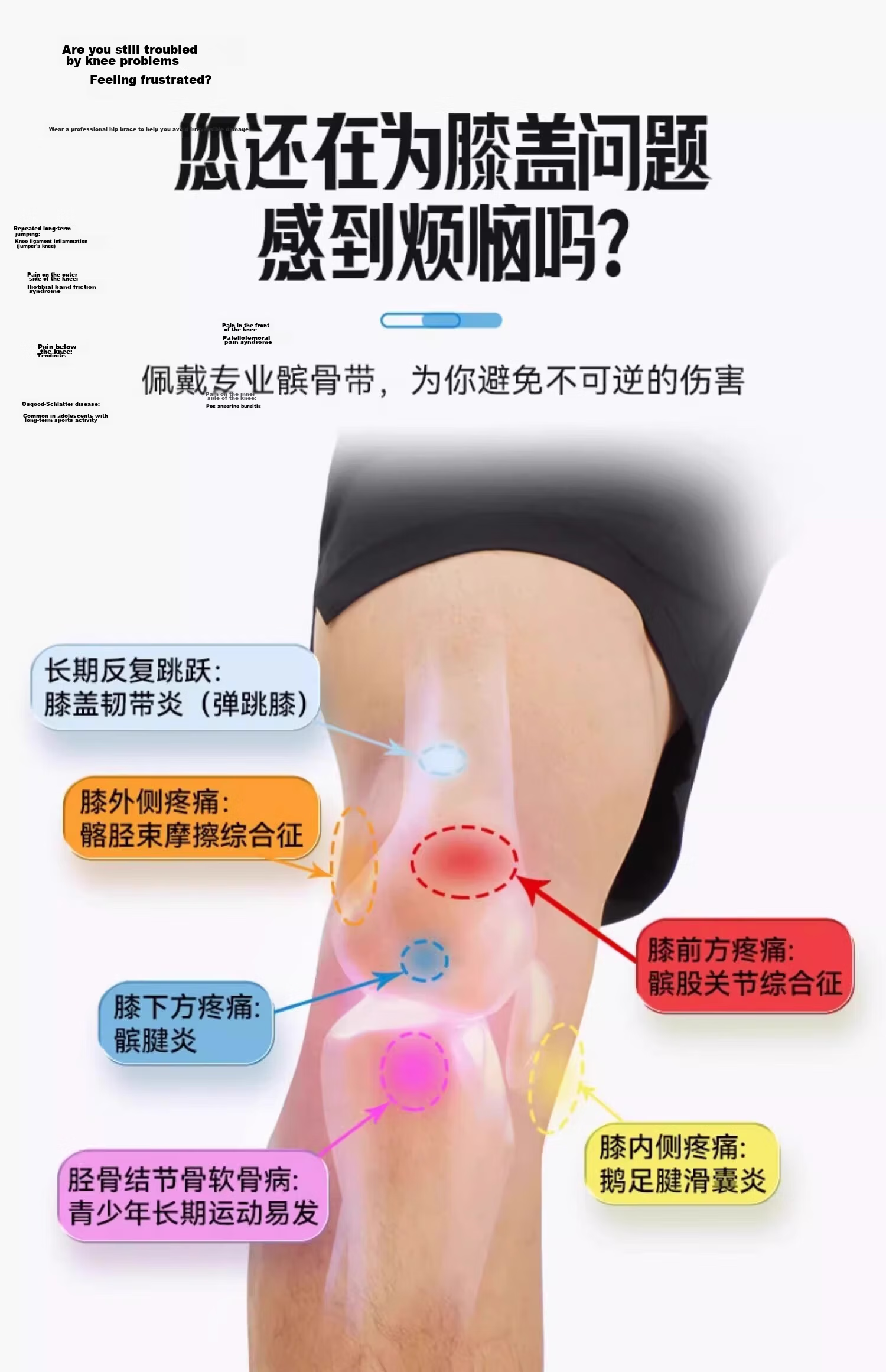Li-Ning Patellar Strap, Sports Running Specific Patella Band, Knee Brace, Patella Protection Strap, Knee Support Belt for Men And Wome 12