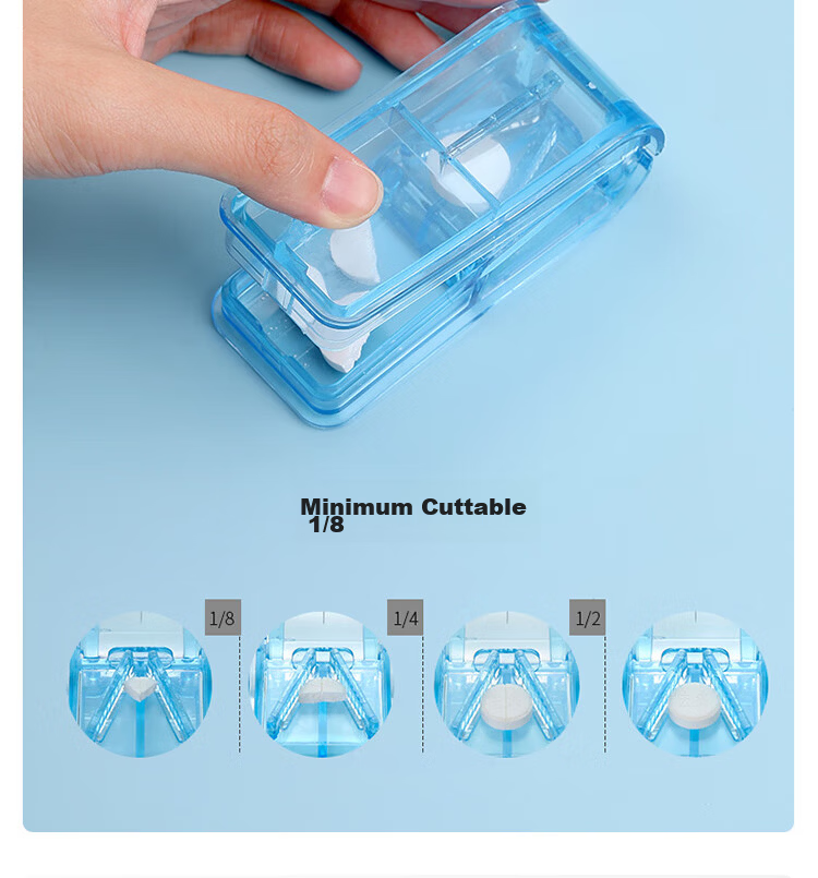 Xinqin Portable Weekly Pill Organizer, Medicine Storage Box with Double-Layer 8 Compartments, Multifunctional Container for Pills And Tablets 8