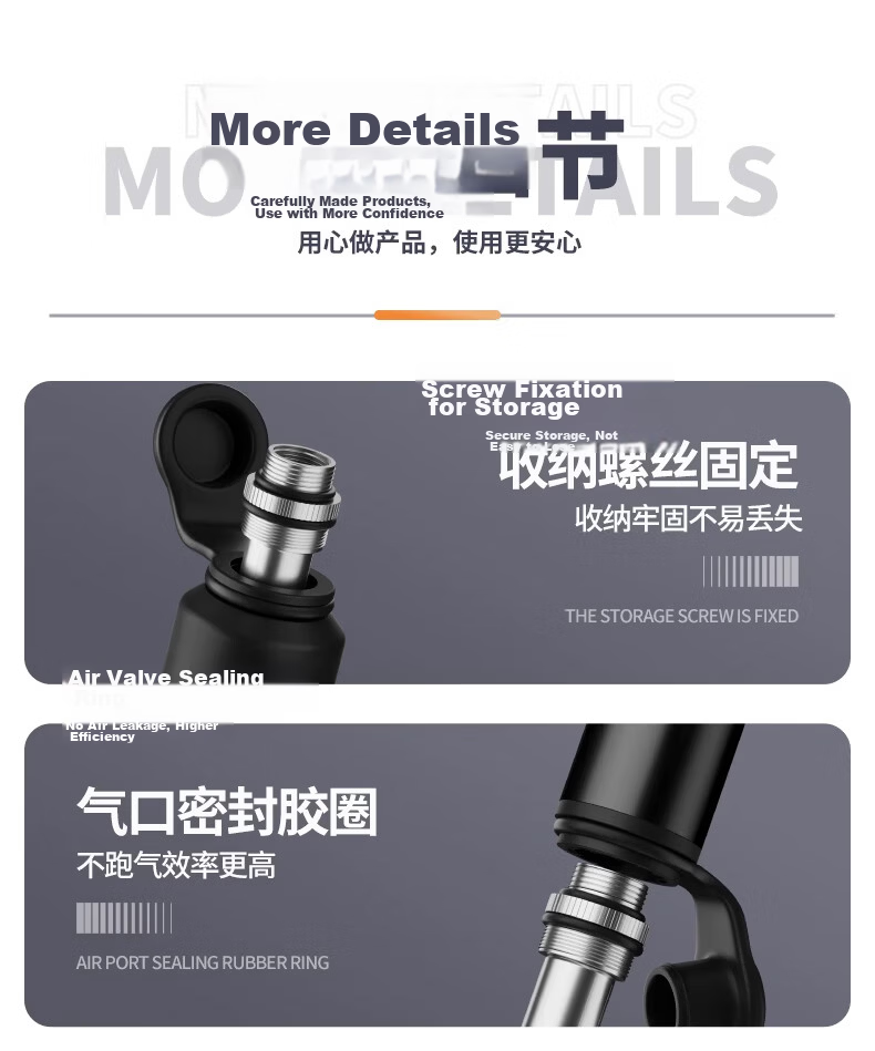 Ousen Portable Mini Bicycle Pump Road Mountain Bike Emergency Cycling Inflator Pump 13