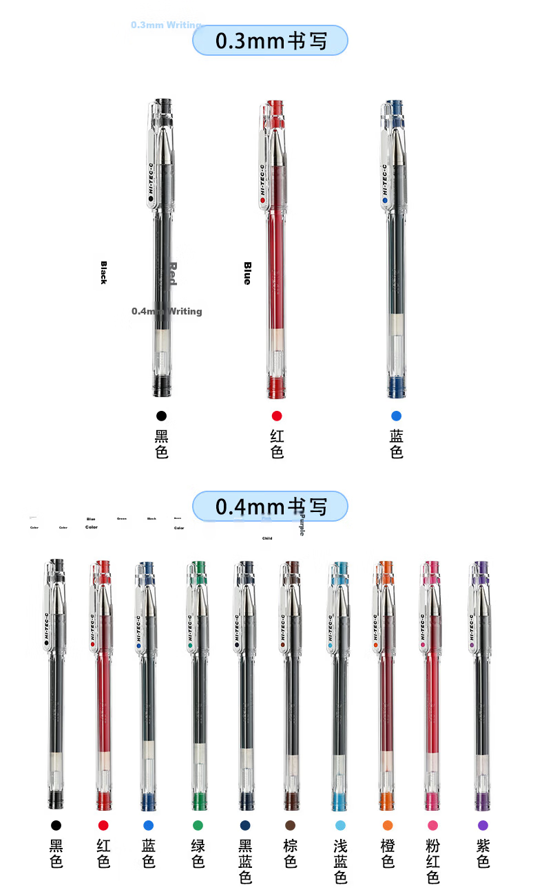 PILOT Needle-Tip Fine Ballpoint Pen, Gel Pen, Signing Pen, Journal Pen, Office Pen, BLLH20C5-R HI-TEC-C, Red, 0.5mm, Single Pe 12