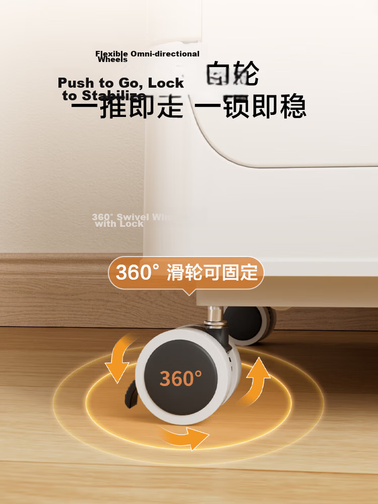 JD Jingzao [Junenezhuang] Foldable Storage Box with Lid and Wheels Large Capacity 64*67*40 cm 12