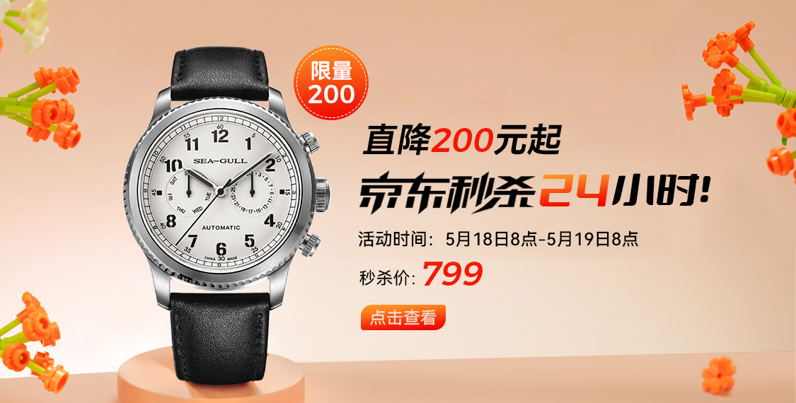 520礼物海鸥seagull手表男表设计师60周年纪念款简约超薄自动机械表
