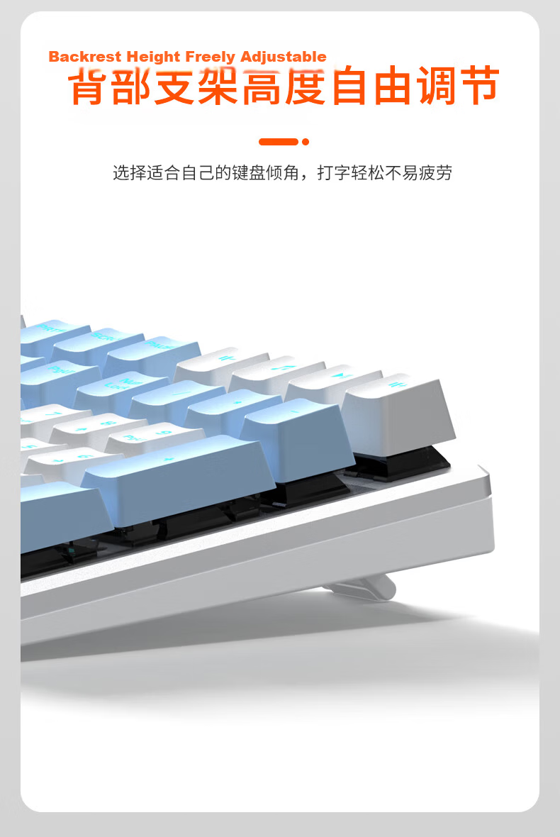 DAREU EK815 Mechanical Alloy Keyboard Wired Gaming Keyboard Multi-Key Anti-Ghosting 108 Keys Single Backlight for Girls White Blue Brown Switches 11