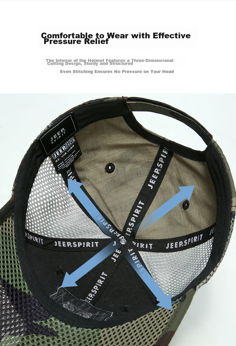 JEEP Men's Summer Mesh Baseball Cap Outdoor Sunshade Casual Sports Hat A0610 8