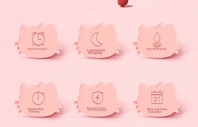 Hello Kitty Children's Watch Time-Only Electronic Watch for Girls Ages 6-12, Suitable for Elementary and Middle School Students, Birthday Gift for Girls 2